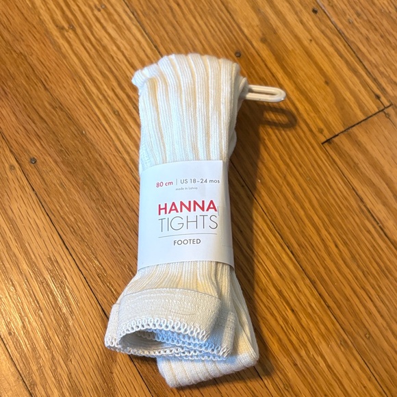 Hanna Andersson Cream Tights - Picture 1 of 4